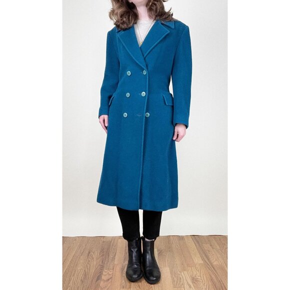 Vintage Pendleton 100% Wool Long Peacoat Trench Winter Coat Oversized 70s 80s - Picture 1 of 11